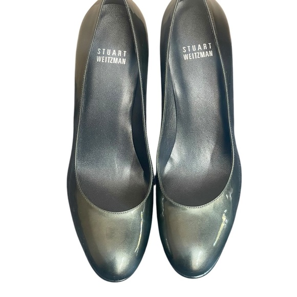 Stuart Weitzman green rounded toe patent leather heels size 8.5 M - Picture 2 of 15